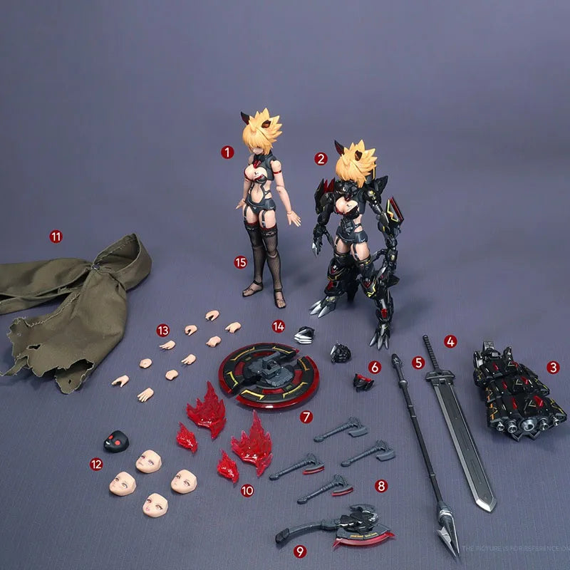 In Stock NUKEMATRIX Original Box CF06 MAD WOLF VER.DARKNESS Anime Action Figure Model Toy Gift for Kid Foam Box Packaging