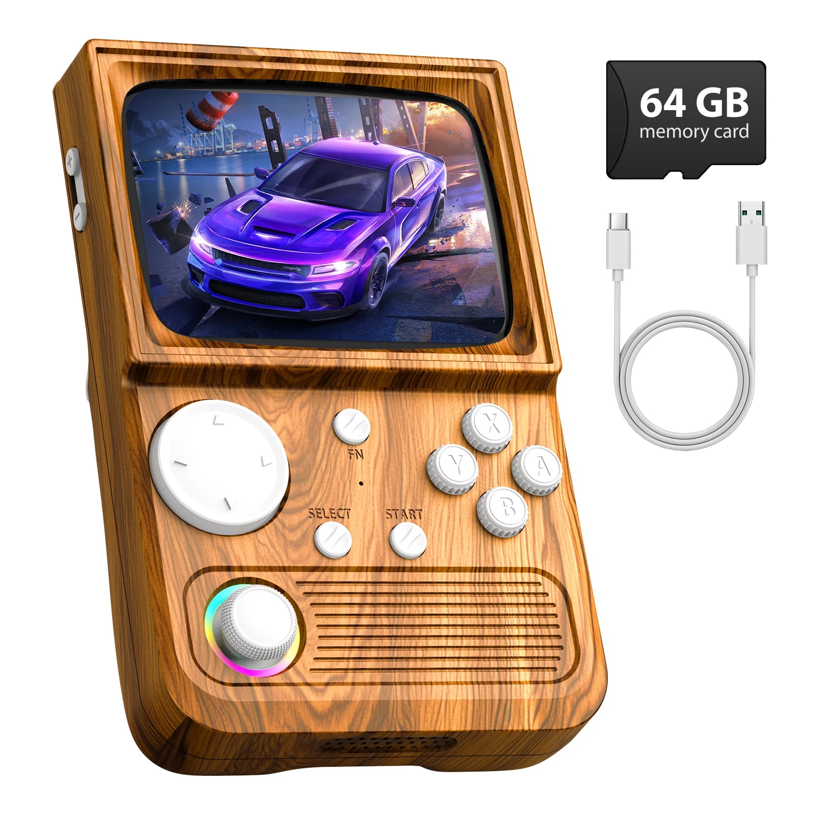 AISLPC R36T Retro TV Handheld Game Console Wifi Multiplayer 3.5 inch IPS Screen Linux System Portable Pocket Player 18000+ Games
