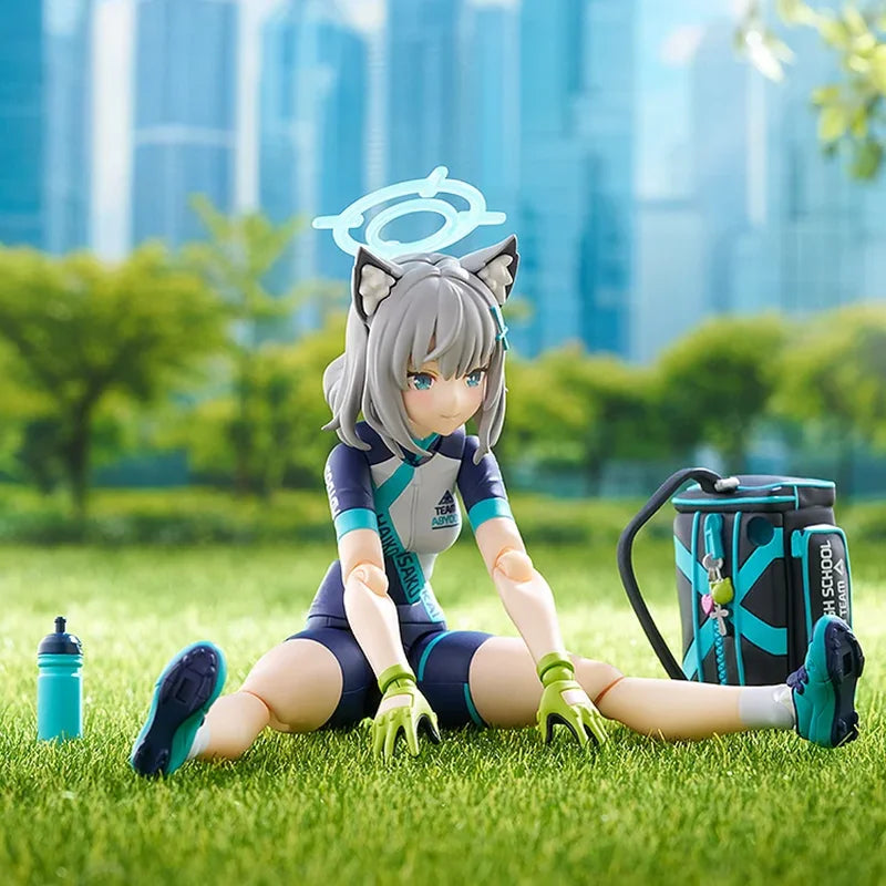100% Original GSC Max Factory Figma 644 Shiroko Sunaookami Cycling Blue Archive Genuine In Stock Figure Model Toys