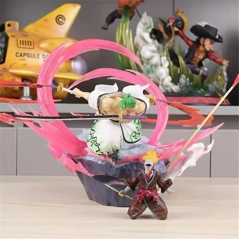 25 см One Piece Аниме Фигурка Ал Чистилището Призрак Рязане Ророноа Зоро срещу Убиец PVC екшън фигурка Колекция Модел играчки Подарък