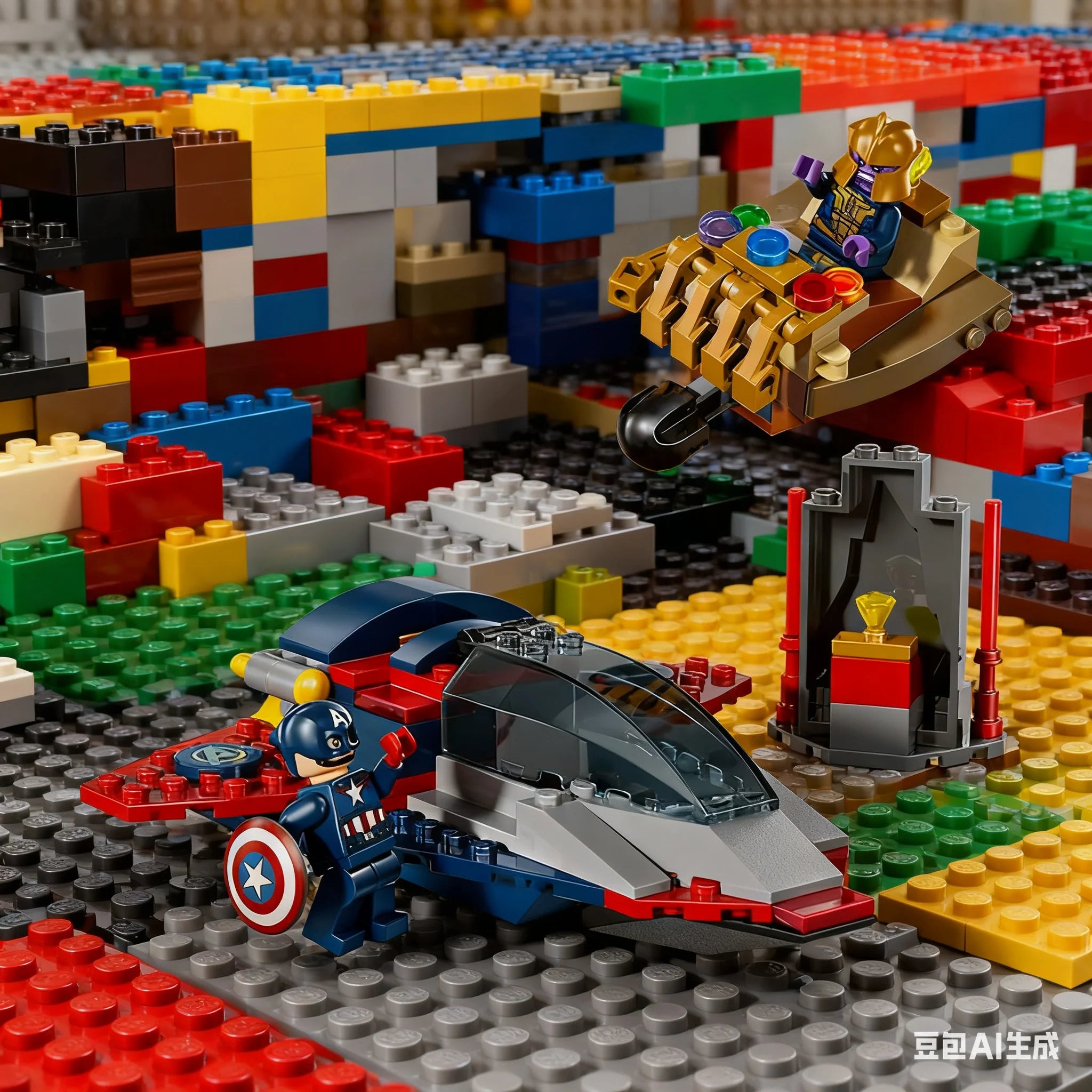 LEGO Building Blocks Superhero Series 76319 Captain America vs. Thanos Children's Building Blocks Toy Gift
