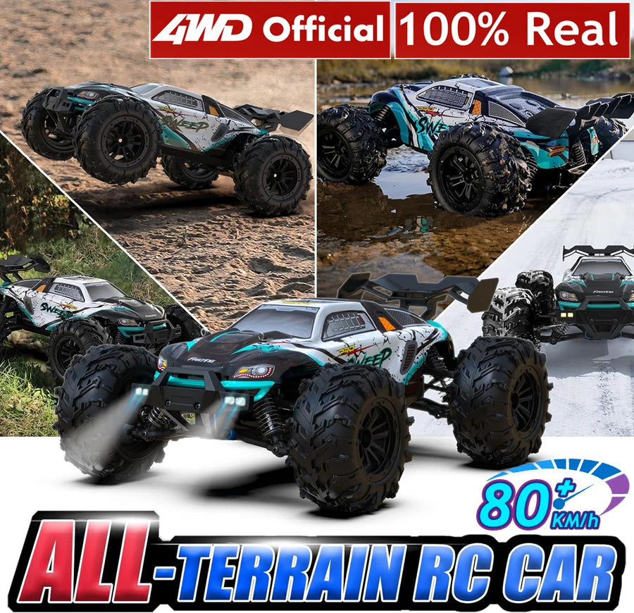 4WD Ferngesteuertes Auto Offroad 4x4 RC High Speed ​​Buggy Truck Super Brushless 50 oder 80KM/H Schnelles Drift Racing Spielzeug Kinder Erwachsene