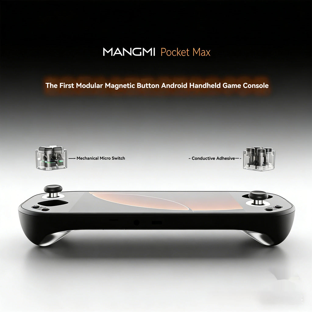 MANGMI Pocket Max Handheld Game Console 7 Inch 144hz Oled Screen Snapdragon 865 Hall Trigger 8000mah 8+128gb Retro Game Console