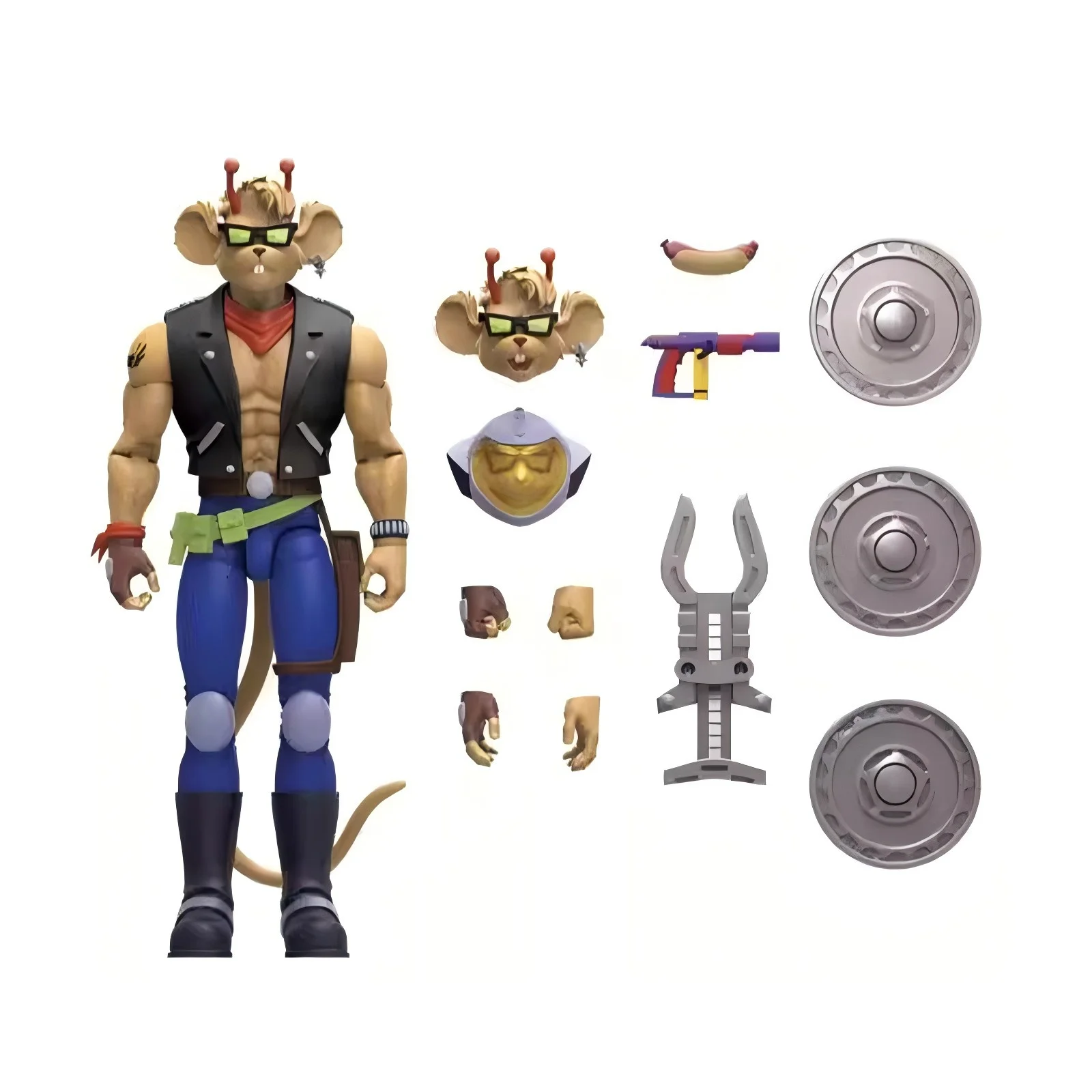 In Stock Biker Mice From Mars Anime Figure 1:12 16cm Throttle Vinnie Modo Three Person Set Action Figure Toys Kid Christmas Gift