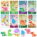 8Pcs Creative Dinosaur Cartoon Collage Stickers DIY Game Stickers Animal Craft Laptop Skateboard Stickers