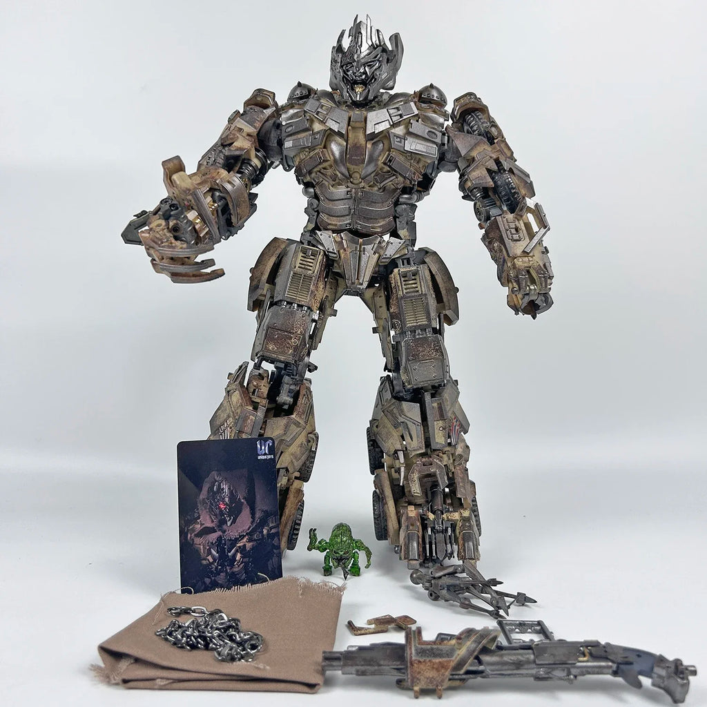 UT Transformion R-05 R05 33cm MG Tank Damaged Battle Damous Uniquetoys R 05 Robot Action Figure Collect Gifts