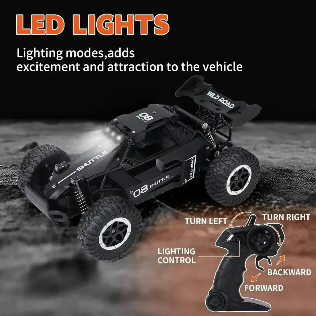 New RC Car 1:16 2.4Gh 20KM/H Model With LED Lights 2WD Off-road Remote Control Climbing Vehicle Outdoor Cars Drift Toys Boy Gift