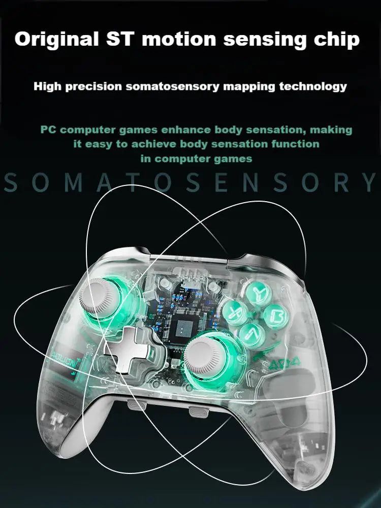AOLION K20 Gaming Controller Dual Hall Magnetic Surface Shell Three speed Linear Trigger for iOS and Android PC Charging HUB