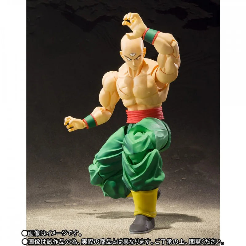 Low price In Stock BANDAI Original S.H.Figuarts DRAGON BALL TENSHINHAN AND CHAOZ SHF Action Figure Model Toy Gift for Kids
