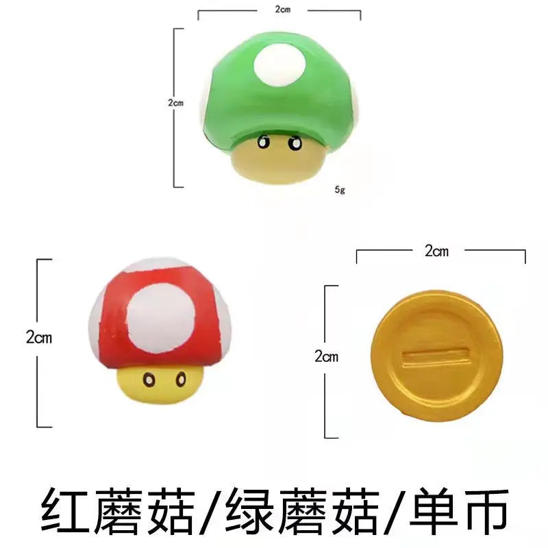 Super Ma Bros DIY Fridge Scene 3D Magnets Refrigerator Decoration Bullet Mushroom Turtle Wall Sticker Set Home Collection Gift
