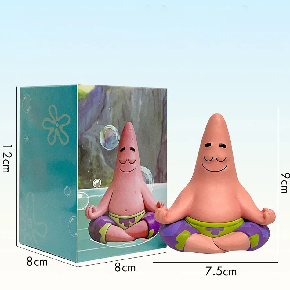 9CM SpongeBob SquarePants ‌Patrick Star‌ PVC Figurines Doll Funny Ornaments SpongeBob SquarePants Kids Car Toys Decor Toy