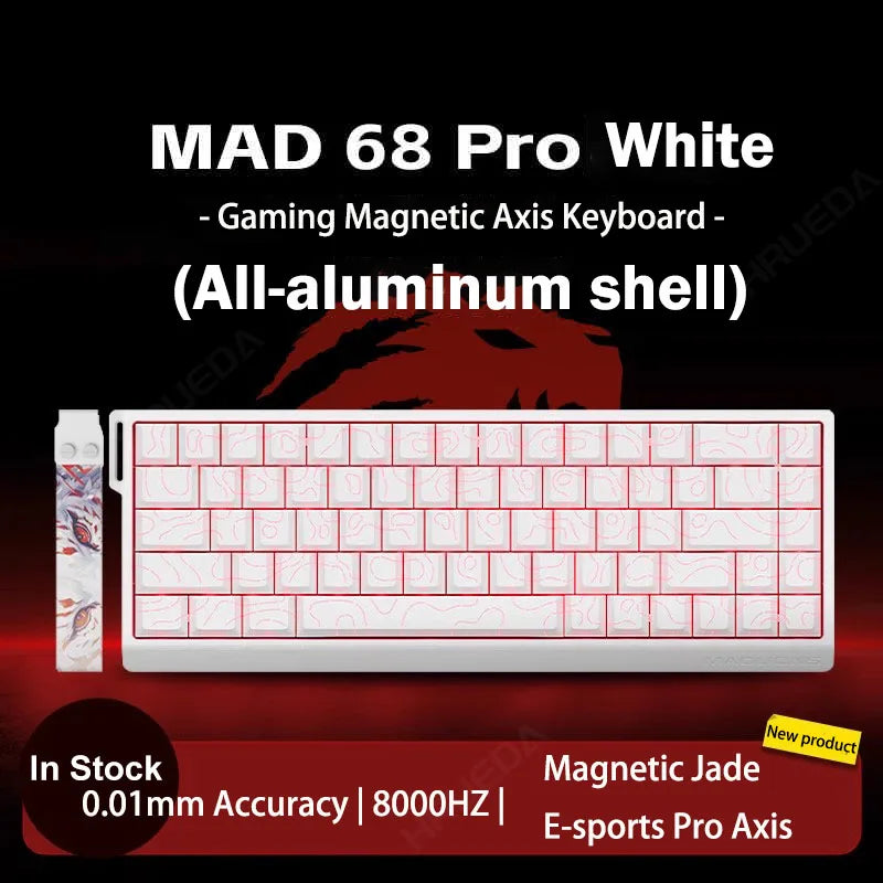 MADLIONS MAD 60/68HE Gaming-Tastatur mit magnetischem Schalter, kabelgebunden, Key Web Drive, benutzerdefiniertes 8K 61/68 Return RT, einstellbarer Tastenanschlag, Hot Swap