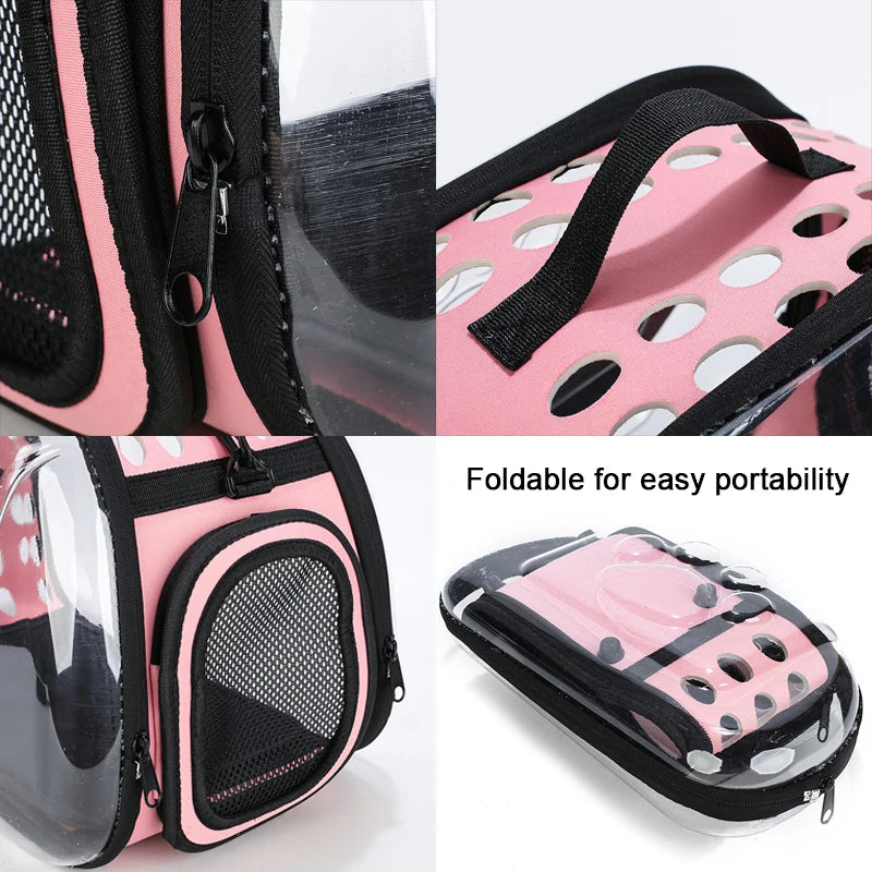 Cat Carrier Bag Outdoor Pet Shoulder bag Pet Dogs Cats Portable Breathable Collapsible Travel Cat Carrier Bag small dog
