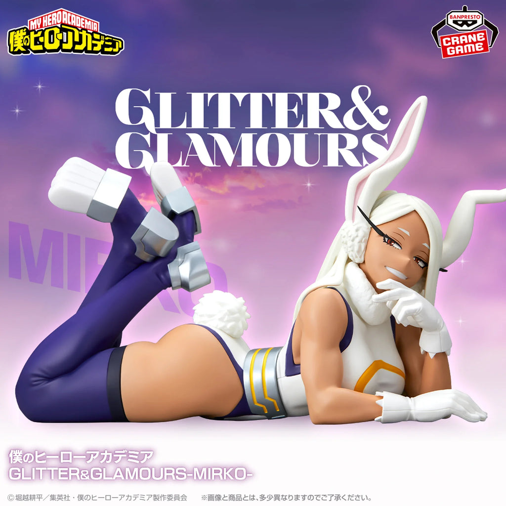 In Stock BANDAI Original My Hero Academia GLITTER GLAMOURS MIRKO Action Toy Figures PVC Statue Model Doll Desktop Ornament Gifts