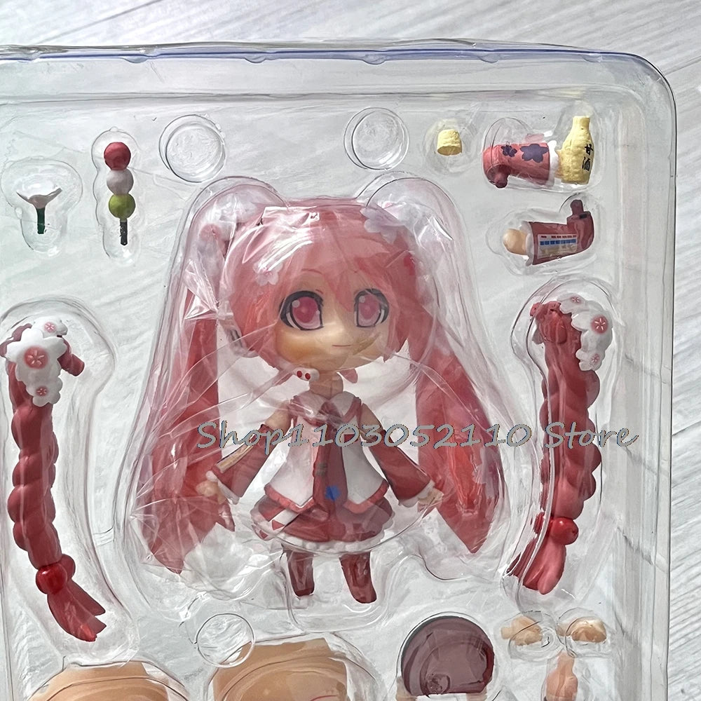 Anime Hatsune Miku 500 Sakura Figure Cute Hatsune Miku Change Face Model Handmade Action Figure Toy Christmas Gifts