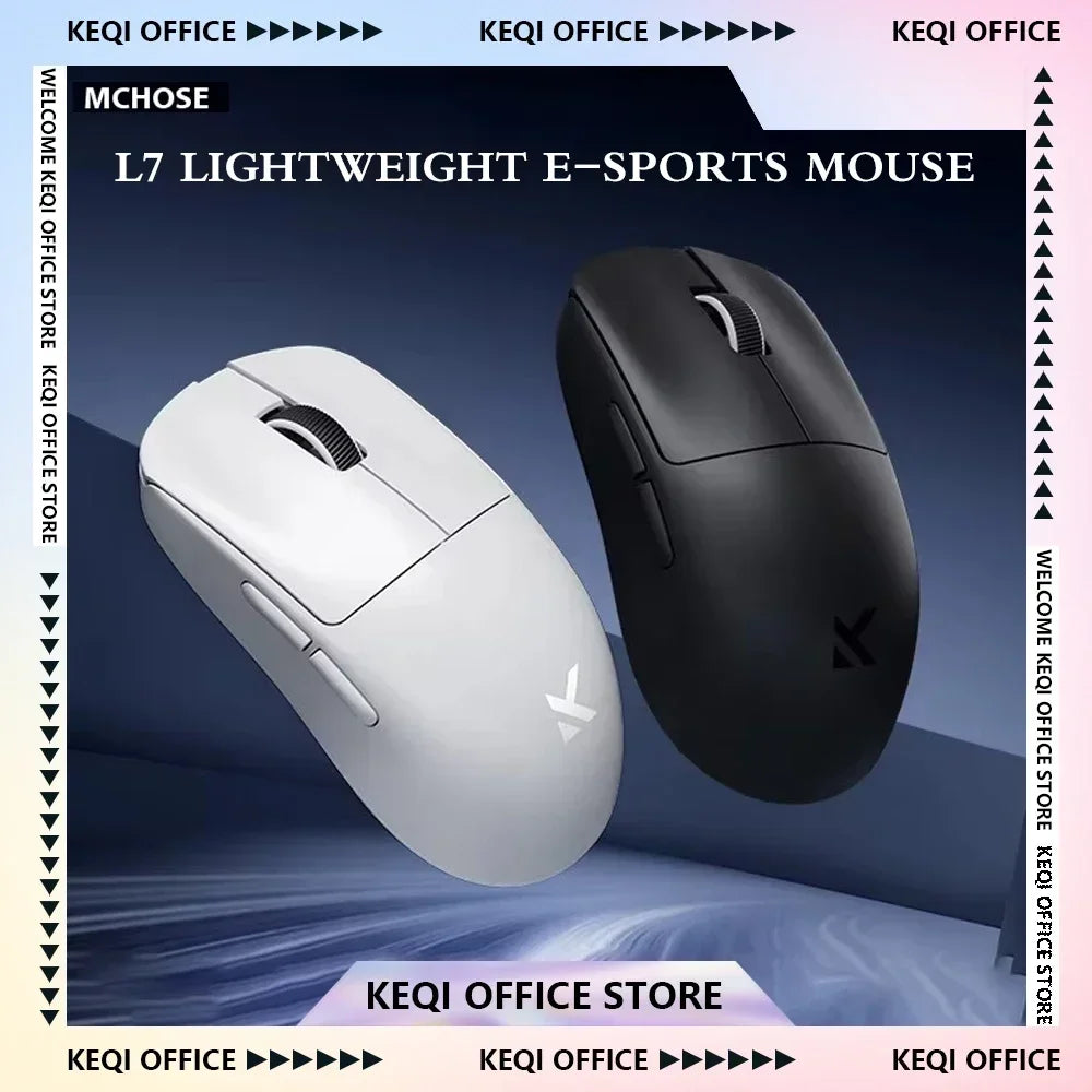 MCHOSE L7 Ultra Gaming Mouse 8K PAW3395 Преносима, лека, презареждаща се 2.4G безжична BT трирежимна мишка, персонализирани подаръци за компютър
