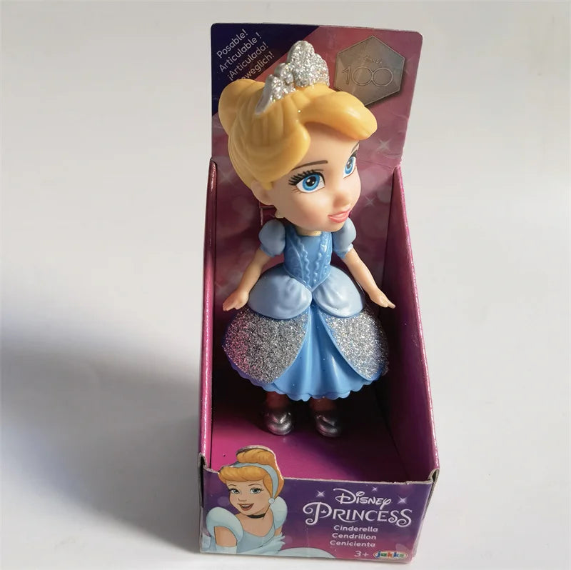New Hot Disney Princess Miniature Doll Model Rapunzel Ariel Snow White Poseable Cute Anime Action Figure Model Frozen Gift Toy