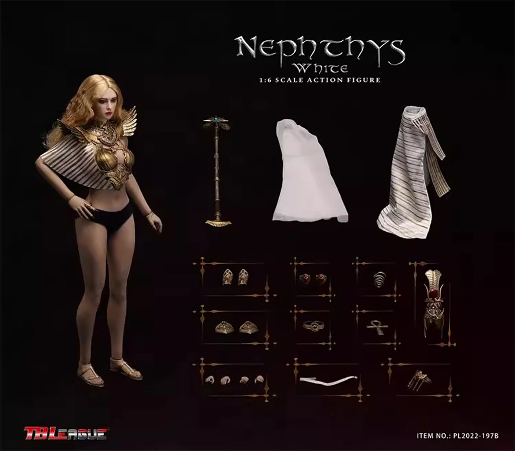 TBLeague PL2022-197 A/B 1/6 Nephthys Black  White 12'' Soldier Action Figure Full Set Collectible Model Toys Gift