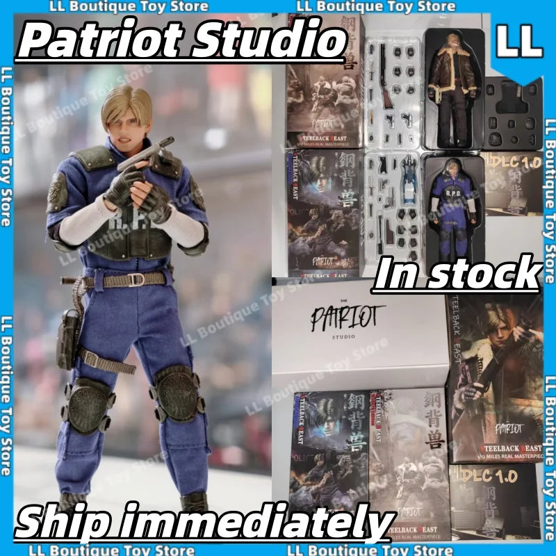 [24-Hour Shipping] Patriot Studio 1/12 Resident Evil Steelback Leon Movable Clothes Doll Soldier Figure Gift Collection