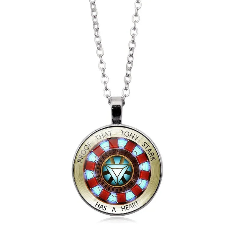 Disney Marvel Ironman Necklace Avengers Figure Cosplay Props Pendant Men Women Accessories Child Gift