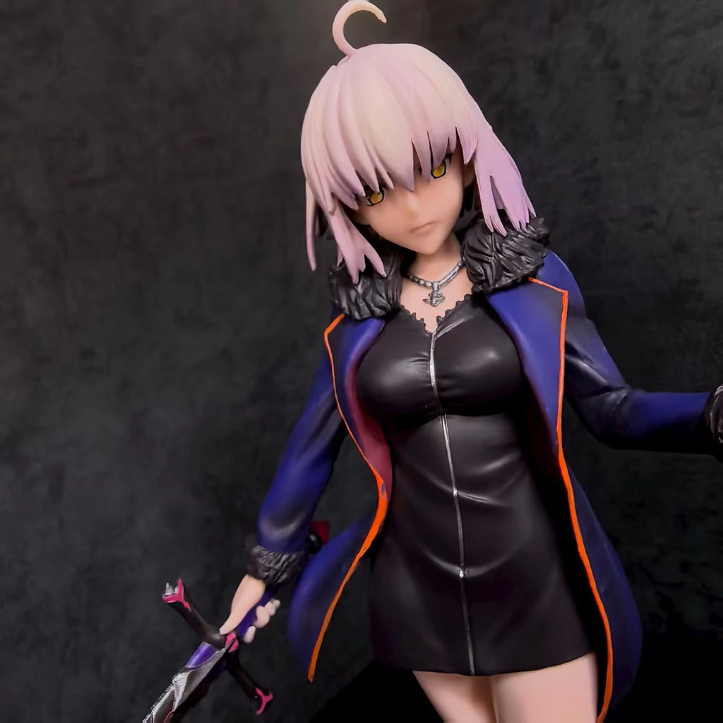 25cm Hot Fate  Black Joan Of Arc Casual Clothes Cute Anime Action Figurines Model Kit Desktop Ornament Collection Toy Gift！！！