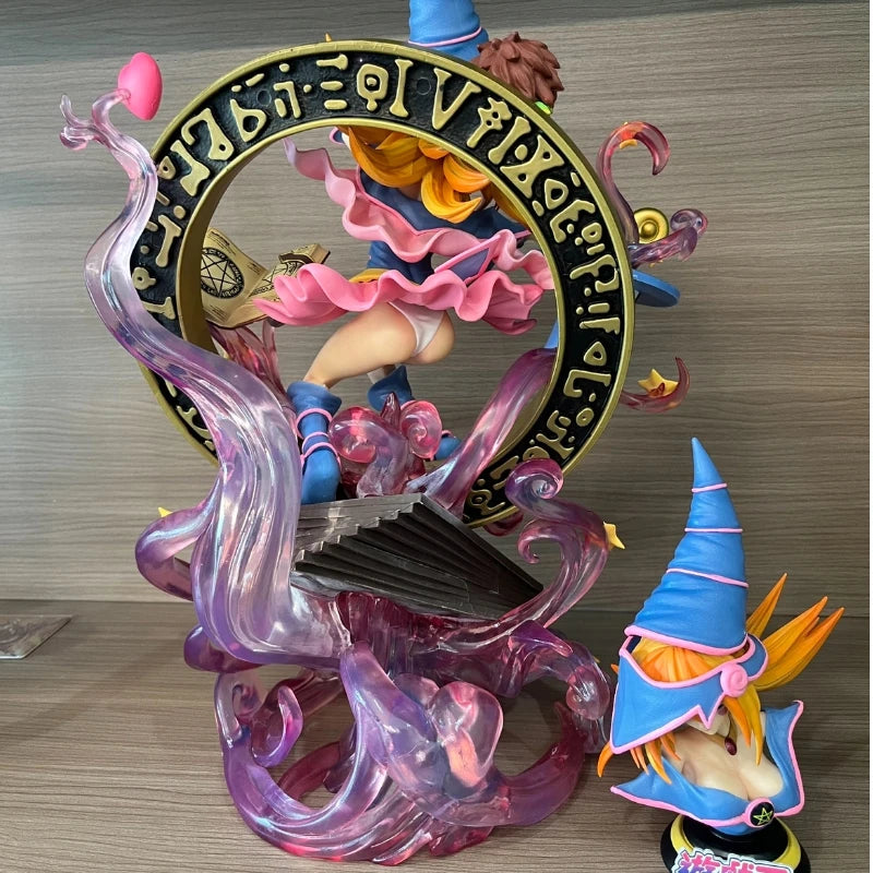 38cm Yu-Gi-Oh!: Dark Magician Girl & Kuriboh Anime Figure Model Statue Collection Desktop Decoration Ornament Toys Gifts For Fan