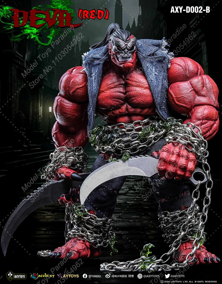 In Stock AXYTOYS AXY-D001-A 1/12 Men Soldier Devil Red Grey Orcs Demon Full Set 6inch Action Figure Collectible Toys Gifts