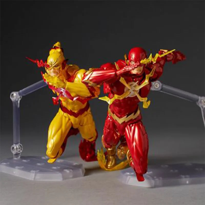 【100%original】KAIYODO in Stock The Flash - Reverse Flash -Amazing Yamaguchi Revoltech  Collection Series Model Cartoon Character