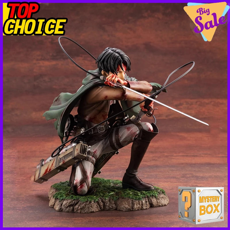 Attack on Titan Mystery Box Anime Figure Collection Eren Mikasa Levi Figurines Shingeki no Kyojin Desktop Decor Surprise Gift