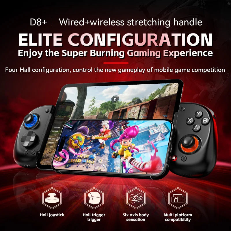 Ipad GamePad Usb-C BT Dual-mode connection For Andriod IOS  Switch Game Controller Streaming game stretch controller