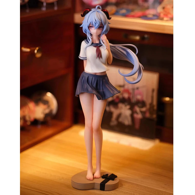 Jk Outfit Ganyu Confession Style 2D Schönes Mädchen Figurenmodell - Genshin Impact Anime Spiel Desktop PC Gehäuse Dekoration Spielzeug Geschenk