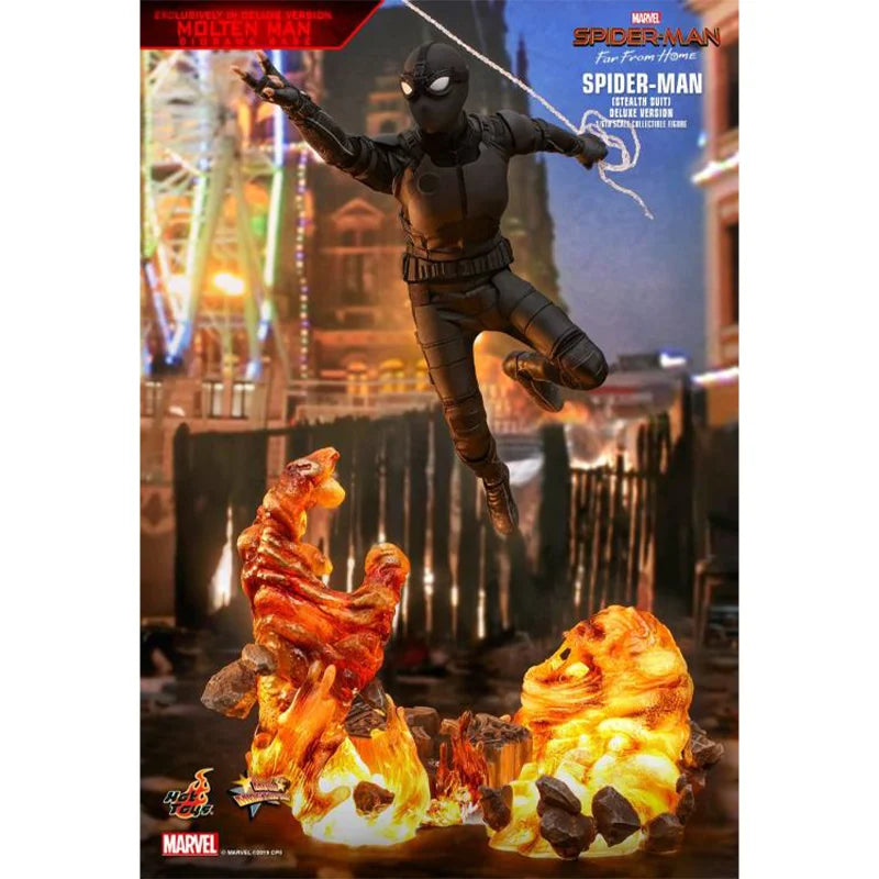 100% In Stock Original HOTTOYS HT Spider Man Far From Home MMS541 Spider Man Stealth Suit Deluxe Anime Action Figures Model Toys