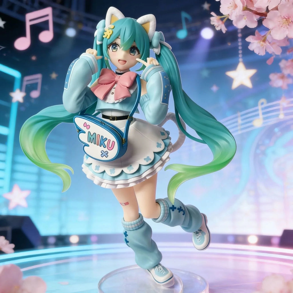 Genuine Vocaloid Hatsune Miku Cute Action Figure Model Garage Kit Anime Peripheral Desktop Ornament Birthday Gift