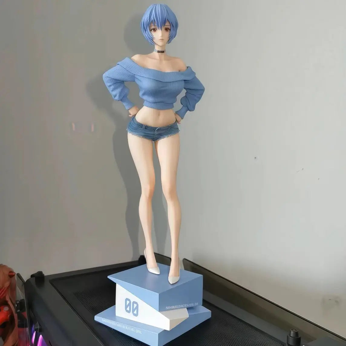 30cm Summer Girlfriend Ayanami Rei Action Figure Exquisite Painting Model Case Decoration Anime Beautiful Girl Gk Statue