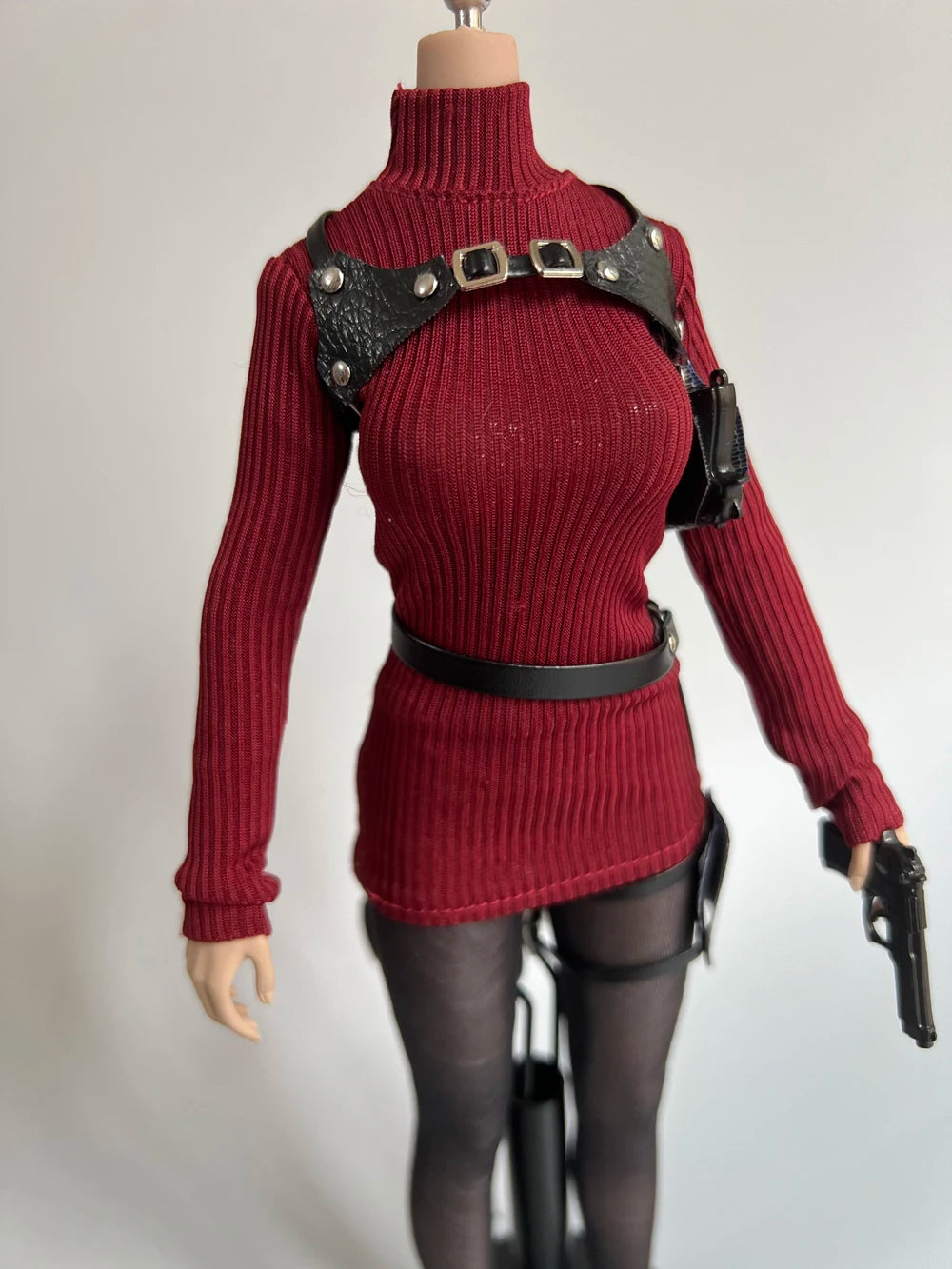 1/6 Scale female dolls clothes Ada wong Knitted turtlenecks MTTOYS head sculpt fit 12'' action figure body model