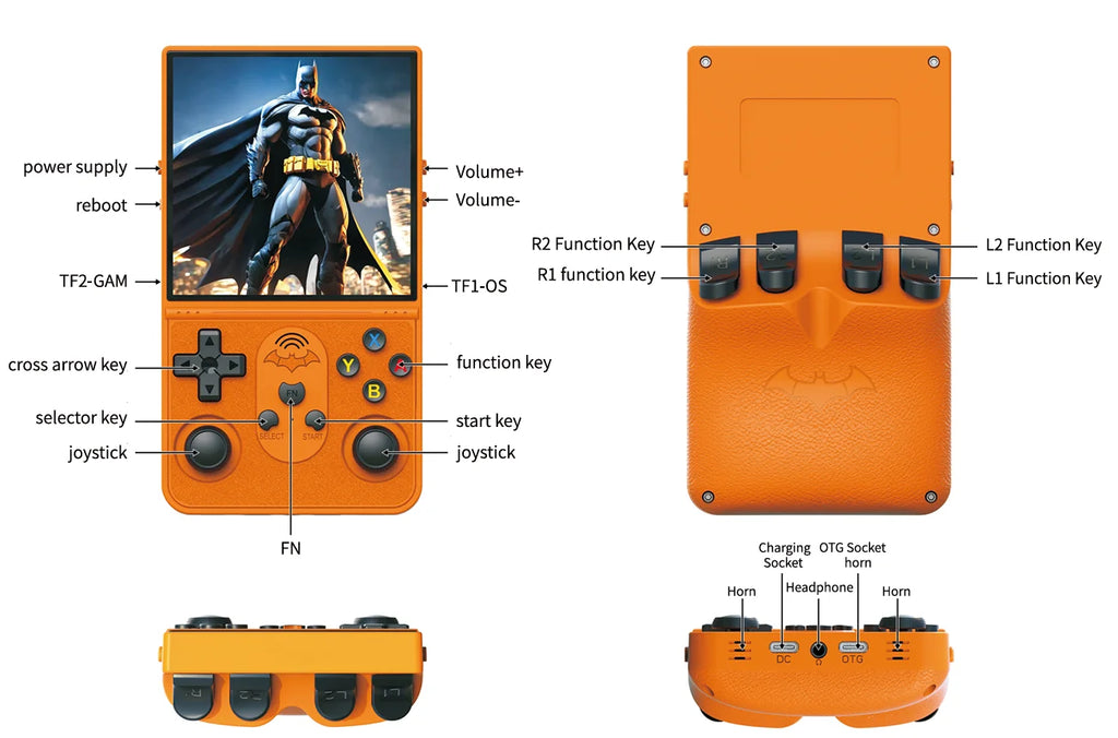 Open Source S600 Retro Handheld Video Game Console  Linux System 4.0 Inch IPS Screen Portable Game Player 18000+ Games Gift