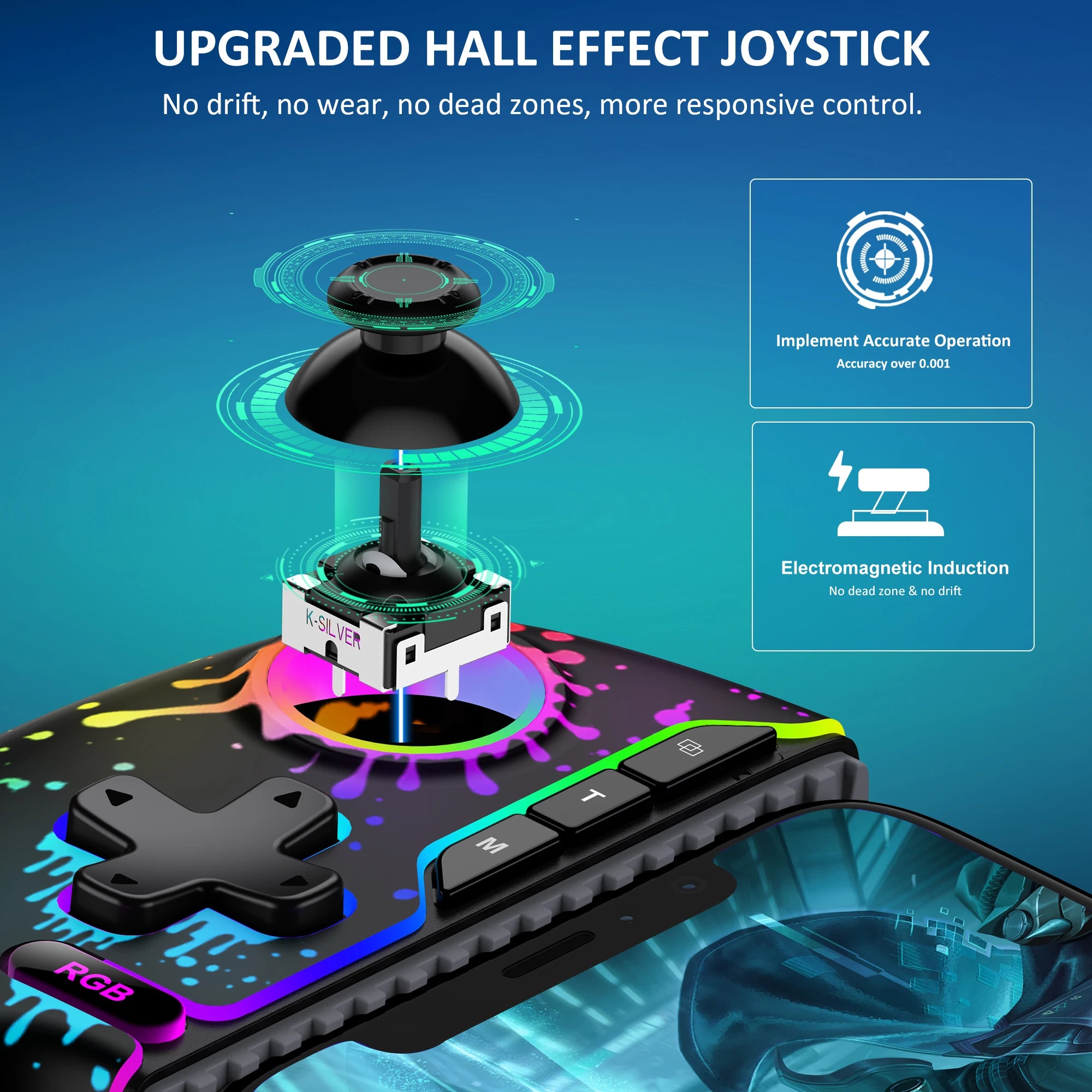 BEBONCOOL MC302 Gamepad Type-C Mobile Phone Controller Hall Effect Stretching Handle Joystick Android Ps Cloud Game Customized