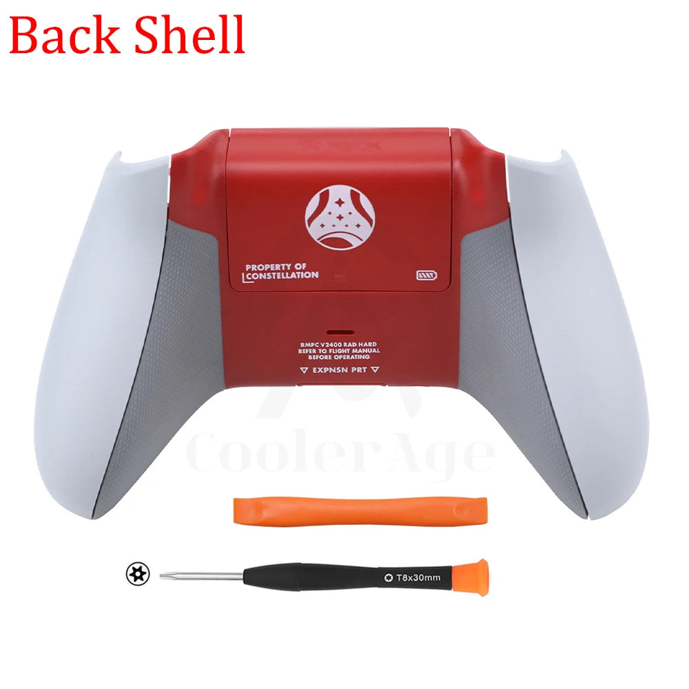 CoolerAge For Xbox One Slim Controller Limited Edition Soft Touch Custom Bottom Shell Back Panels Case Cover Gamepad Replacement