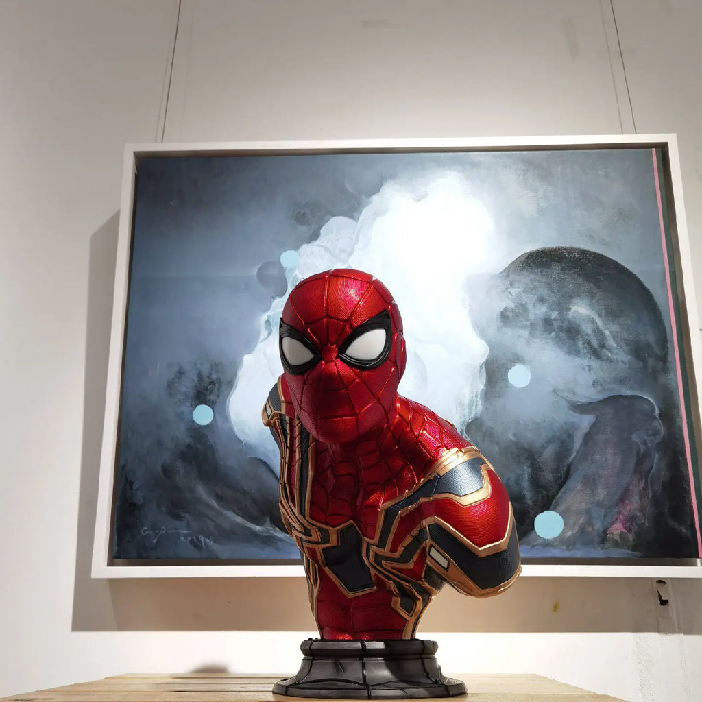 In Stock Marvel Spider-Man Bust Far From Home Movie Gk Resin Statue Collectible Superhero Figure Desktop Decor For Collectors
