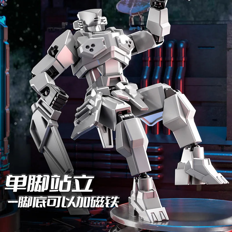 Lucky 13 Multi Joint Action Figure Knight Justice Shield Mecha Toy Model Robot Doll Gift for Boys