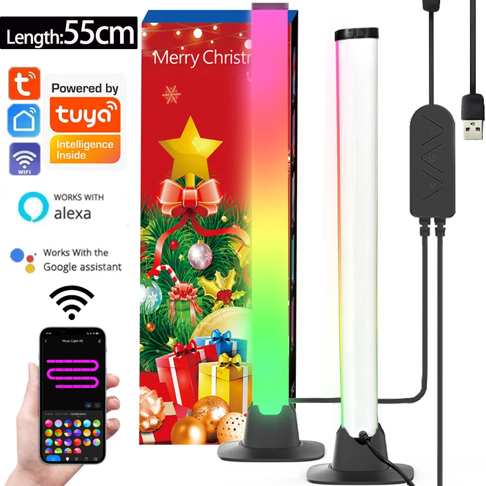 Desktop RGB Computer Monitor Light Bar Music Rhythm LED Holiday Atmosphere Decoration LIght E-sports TV Background Wall Lighting