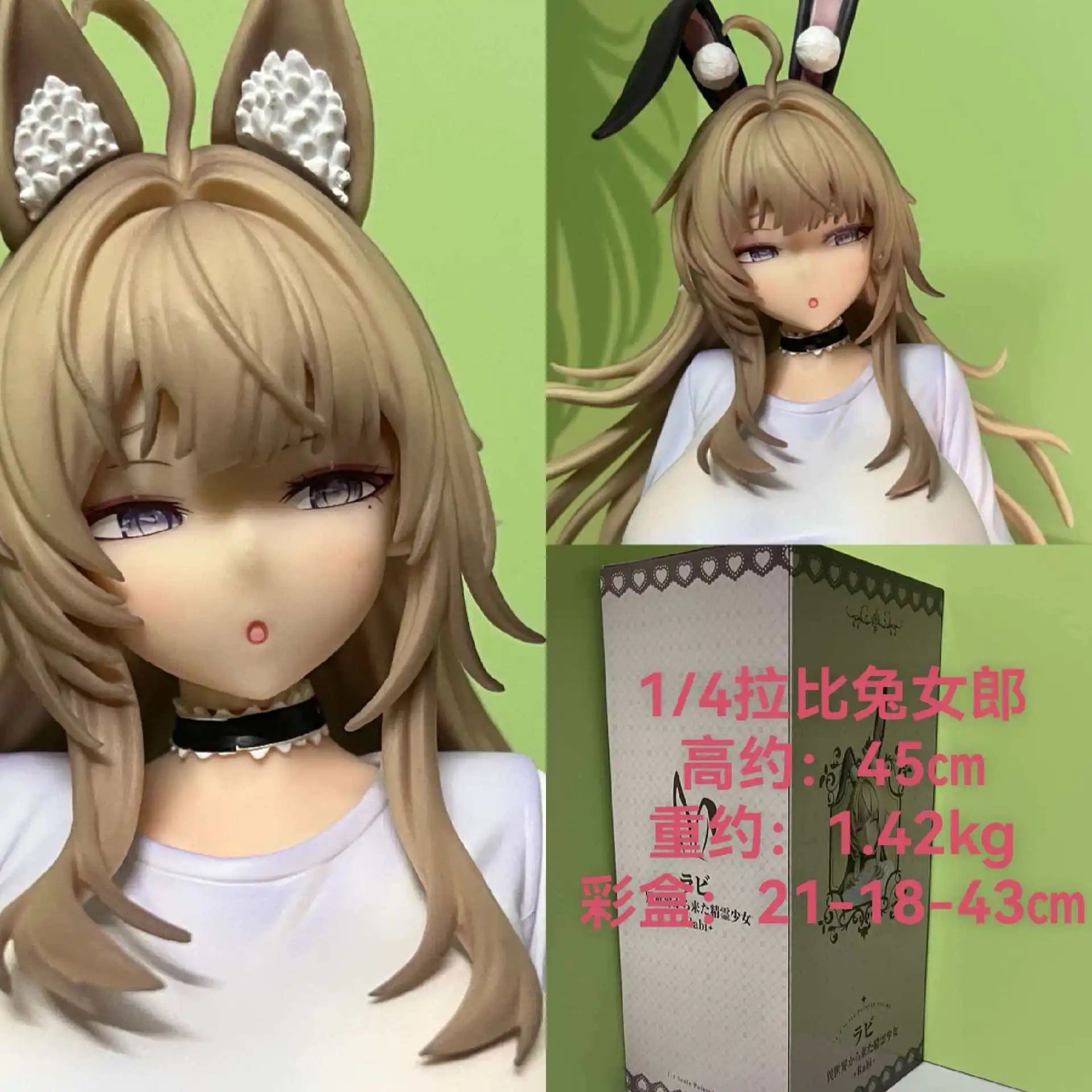 45cm 1/4 Maxcute Isekai Kara Kita Seirei Shoujo Rabi Anime Bunny Girl PVC Action Figure Statue Adult Collection Model Doll Gift
