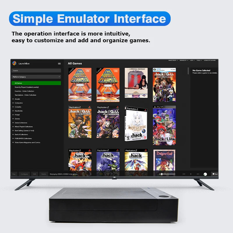 12TB Launchbox Game HDD with Big Box Super Console Built-in Emulator 45000+ Games For PS3/PS2/PS1/WII/SS/WIIU For Windows8/10/11