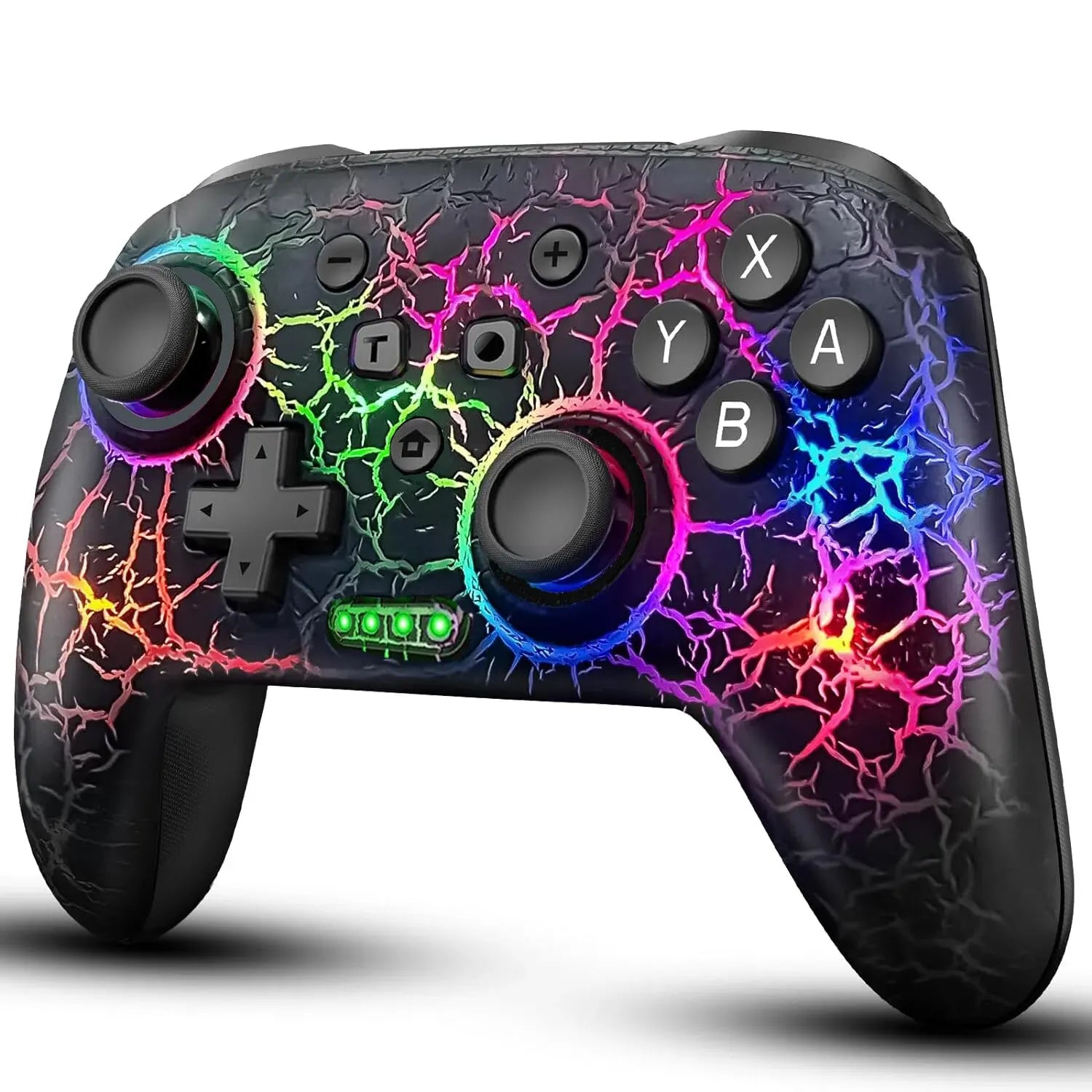 Six Axis Gyroscope Dual Vibration RGB Wireless Gamepad LED CRACK PROCESS For Nintendo Switch TV Box PS3 PC Joystick Controller