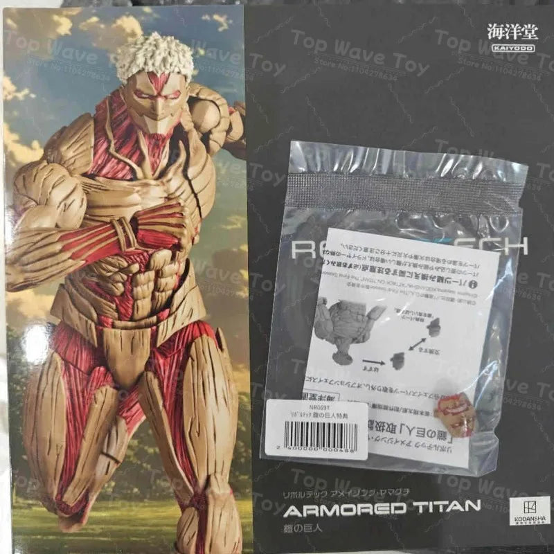 2025 New Stock Originate Kaiyodo Armored Titan Female Titan Movable Model Revoltech AMAZING YAMAGUCHI Yoroi no Kyojin Attack Toy