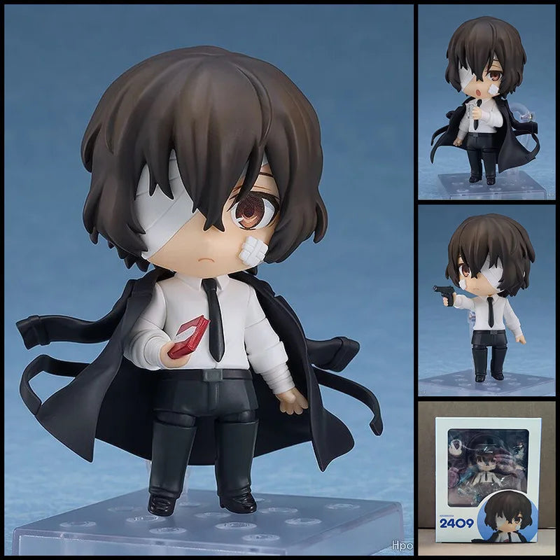 10cm Bungo Stray Dogs Q Edition Osamu Dazai Nakahara Chuuya Anime Figure Pvc Action Figurine Statue Model Collection Toys Gifts