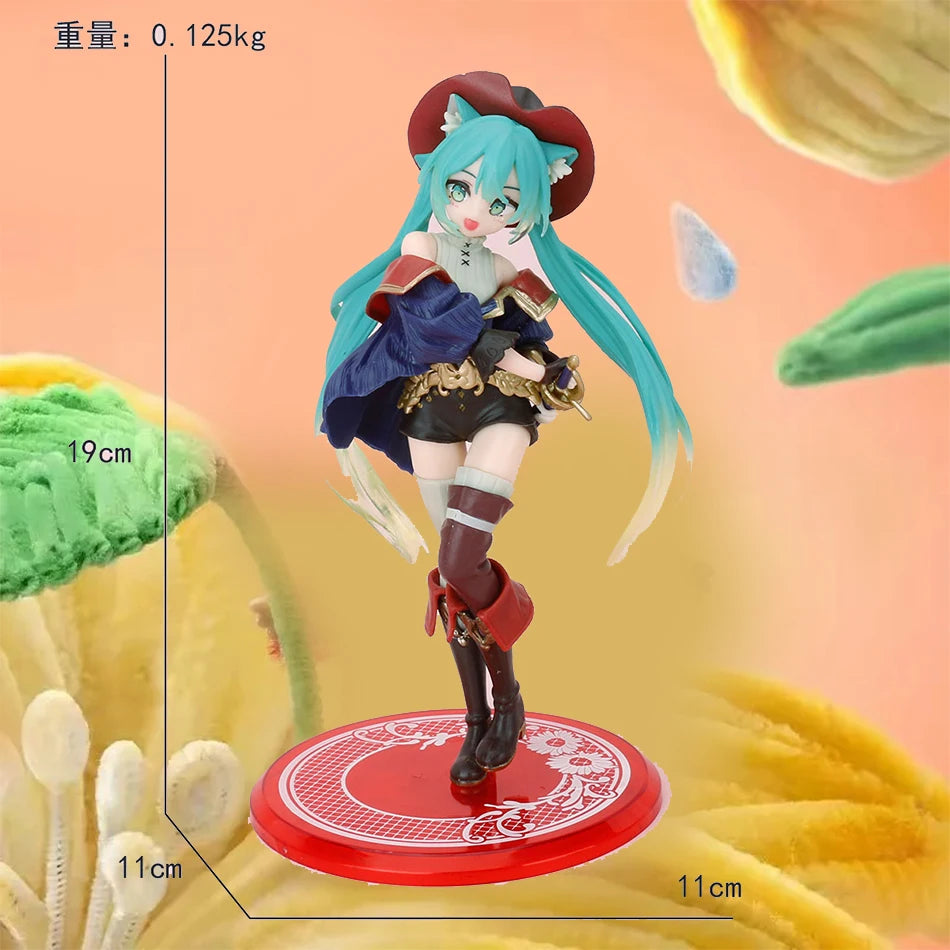 Anime Hatsune Miku Figur Märchen Wunderland Hatsune Miku Der gestiefelte Kater Kawaii Actionfiguren Erwachsenensammlung Modell Spielzeug Geschenk