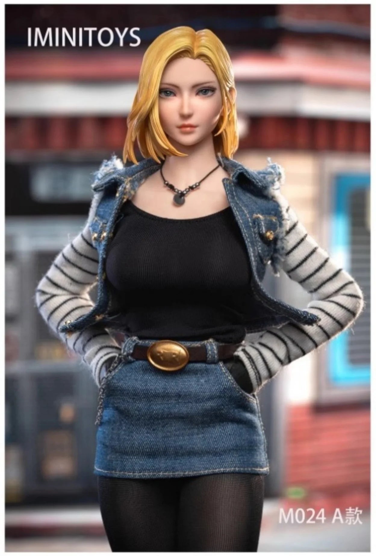 Iminitoys M024 1/6 Lazuli Denim Clothing Suit & Head Sculpt Model Fit 12'' Figure Body