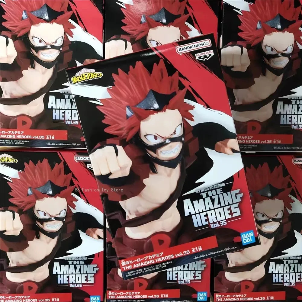In Stock Bandai Original Anime Figure Kirishima Eijiro My Hero Academia Model PVC Toys Action Amazing Vol.35 Vol.17 Collector