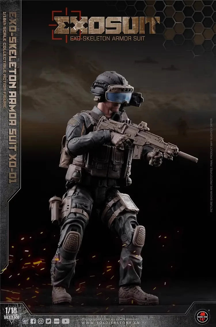 Soldierstory SSE001 1/18 Soldier EXO Exoskeleton Armor Suit XO-01 Full Set 3.75'' Action Figures Model Toy In Stock